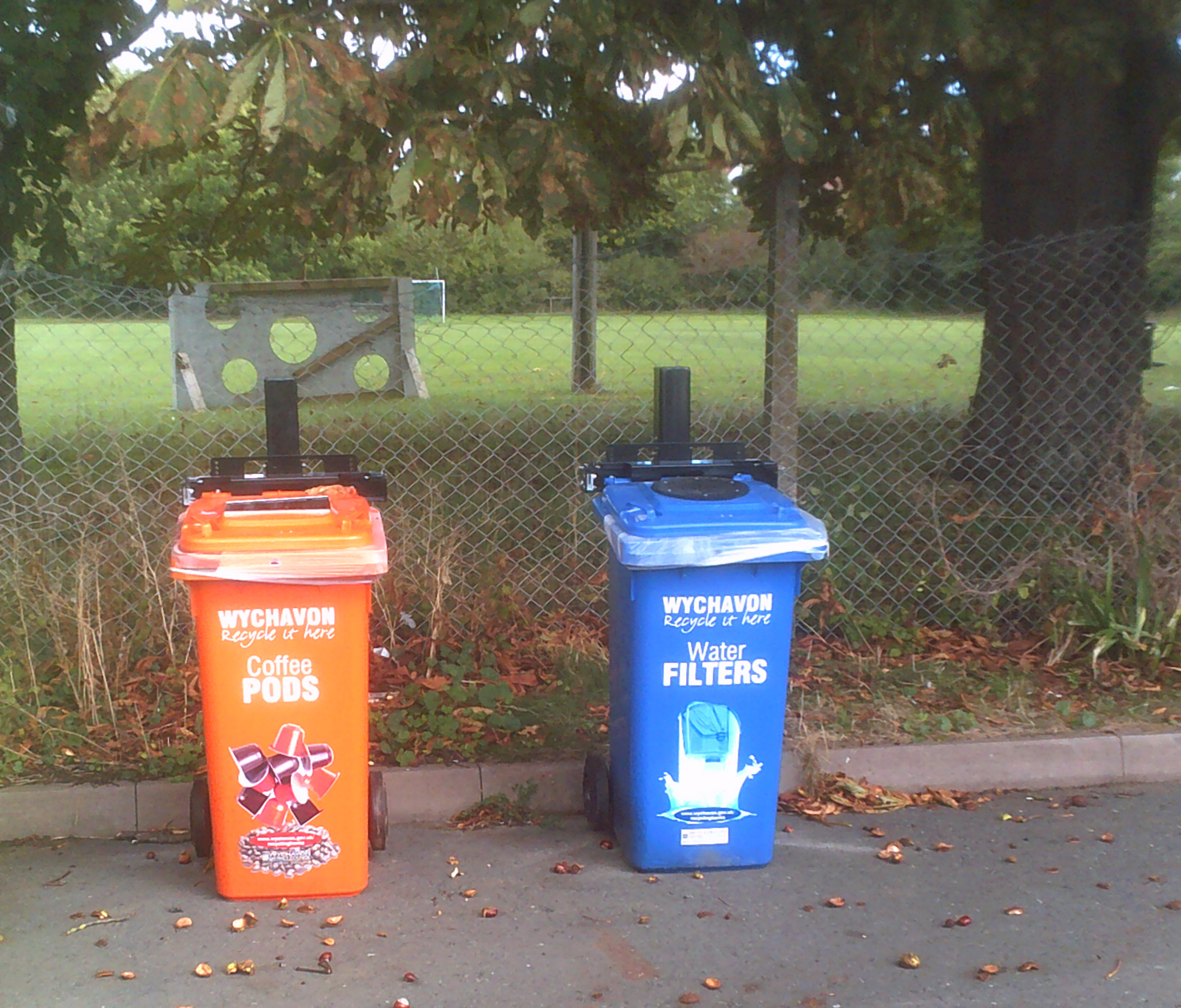 Extra recycling bins