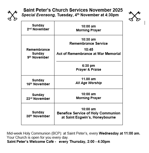 Willersey November 2025 Services
